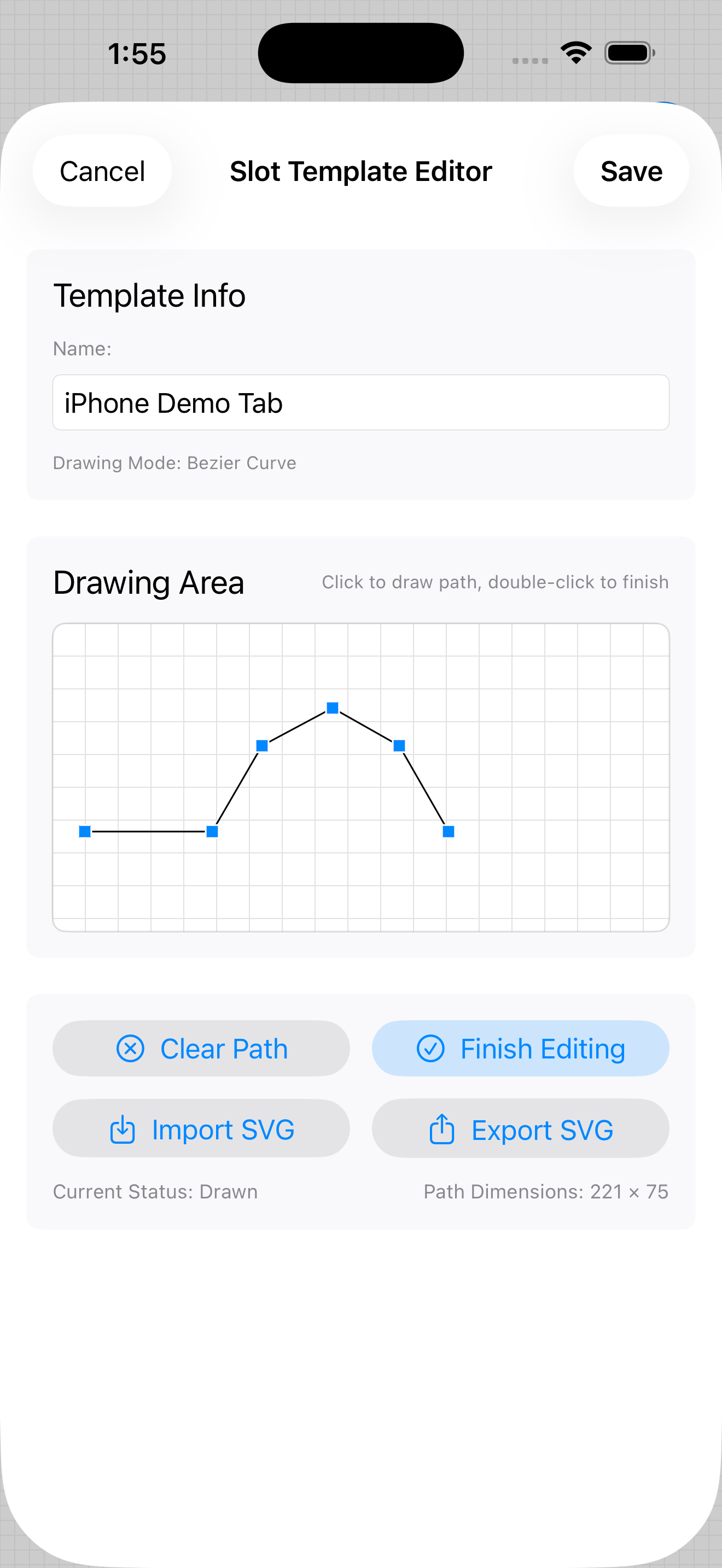 iPhone · Finish editing and save