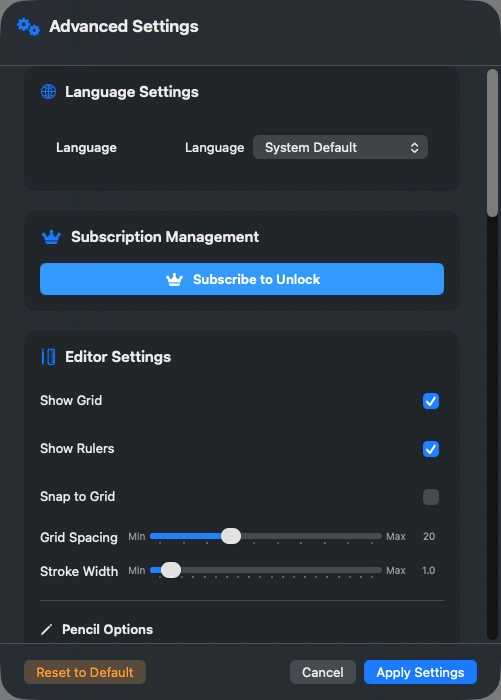 Editor Settings