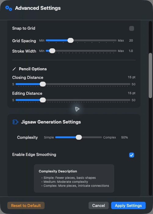Pencil closure and editing distances