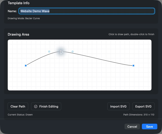 Draw and refine the curve