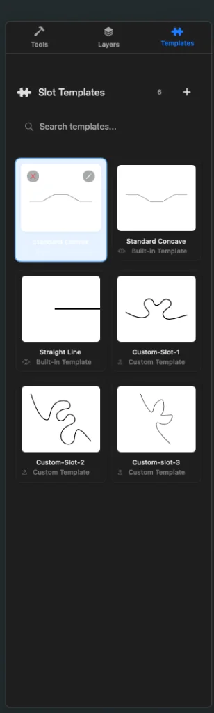 Built-in and custom slot templates
